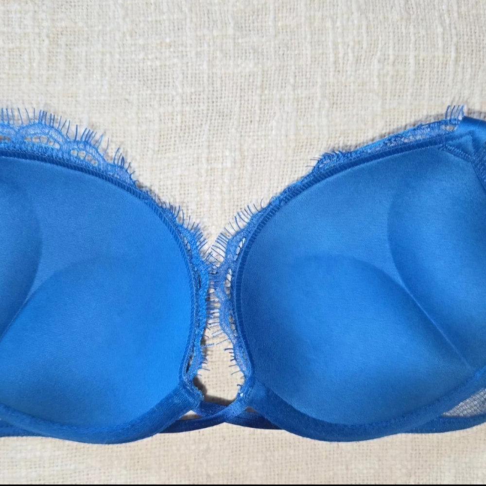 Blue Rhinestone Bombshell Bra - Picture 6 of 9